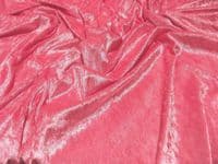 Crushed Velvet Velour Fabric Material - FLO PINK